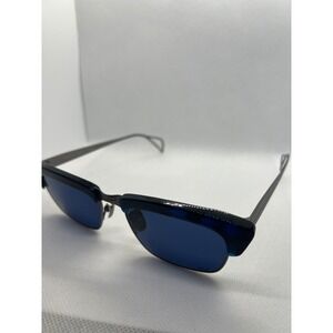 Morgenthal Frederics Baker Eyeglasses Blue Lens Rectangular Frame